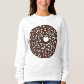 Chocolade Coconut Donut Doughnut Sweatshirt (Voorkant)