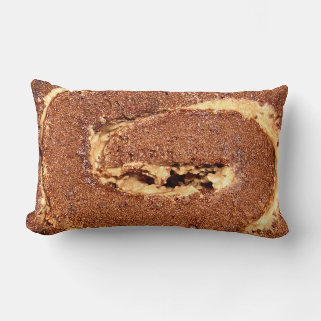 Chocolade Coffee Cream Roll Cake Kussen (Voorkant)