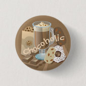 Chocolade colade collage Chocolade Ronde Button 3,2 Cm (Voorkant)