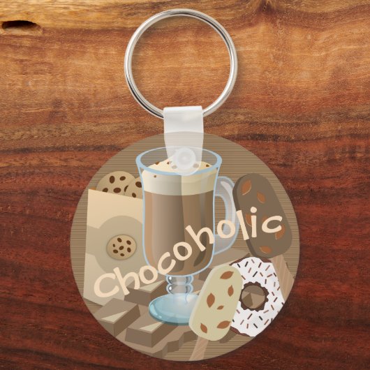 Chocolade colade collage Chocolade Sleutelhanger (Voorkant)