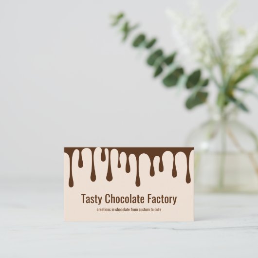 Chocolade Confectioner Thema Visitekaartje (Staand voorkant)