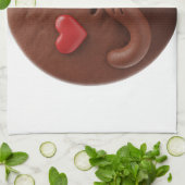 Chocolade Cookie in Liefde, Hart Ogen Theedoek (Gevouwen)