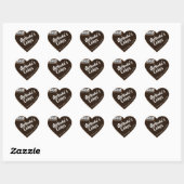 Chocolade Cookies Cake Packaging Logo Sjabloon Hart Sticker (Vel)