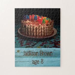 Chocolade Cookies Fancy Birthday Cake Candles Legpuzzel