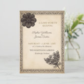 Chocolade Cosmos Dubbele Rand Kaart (Staand voorkant)