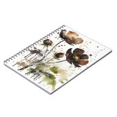 Chocolade cosmos - Watercolor bloemen Notitieboek (Linkerzijde)