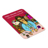 Chocolade, Crafting en Coffee Funny Hand getekend Magneet (Rechterzijde)