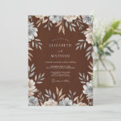 Chocolade Crans Bruiloft Kaart (Staand voorkant)