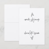 Chocolade Cream Etiket Tent Kaart (Voorkant / Achterkant)