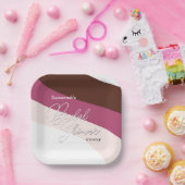 Chocolade Cream Raspberry Streams Aangepast Papieren Bordje (Feest)