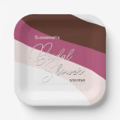 Chocolade Cream Raspberry Streams Aangepast Papieren Bordje (Voorkant)