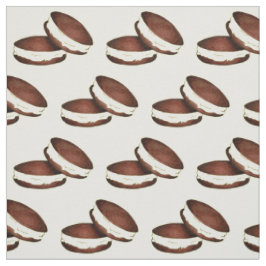 Chocolade Cream Whoopie Pies Junk Food Fabric Stof