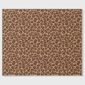 Chocolade crème bruin luipaard cadeaupapier (Vlak)