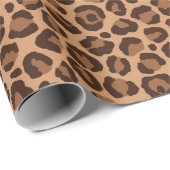 Chocolade crème bruin luipaard cadeaupapier (Rol Hoek)