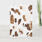 Chocolade Crème Dierenprint Roze Blos Verjaardag Kaart (Achterkant)