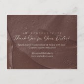 Chocolade Crème Script Koekje Verzorgingsinstructi Bedankkaart (Achterkant)
