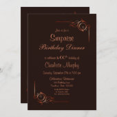 Chocolade & Crème Verrassingsdiner 60e verjaardag Kaart (Voorkant / Achterkant)