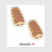 Chocolade Croissant Custom Vinyl Sticker Set (Vel)