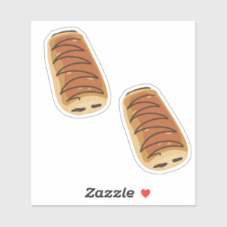 Chocolade Croissant Custom Vinyl Sticker Set
