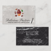 Chocolade Cup Cake en Confections | Whisk Visitekaartje (Voorkant / Achterkant)