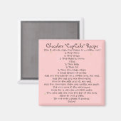 Chocolade "Cup Cake" in een Mok recept - Magnet (Voorkant / Achterkant)