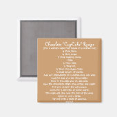 Chocolade "Cup Cake" in een Mok recept - Magnet (Voorkant / Achterkant)