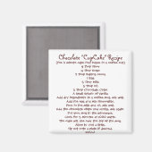 Chocolade "Cup Cake" in een Mok recept - Magnet (Voorkant / Achterkant)