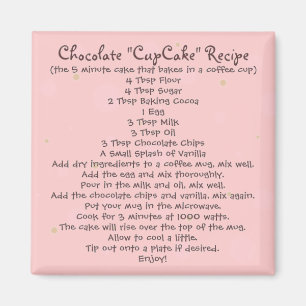 Chocolade "Cup Cake" in een Mok Recipe - Magnet