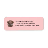 Chocolade Cupcake aangepaste naam Etiket (Voorkant)