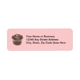 Chocolade Cupcake aangepaste naam Etiket