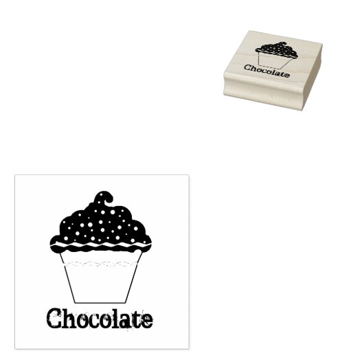 Chocolade Cupcake Art Stempel (Gestempeld)