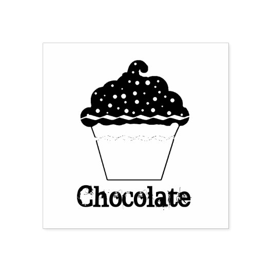 Chocolade Cupcake Art Stempel (Afrduk)