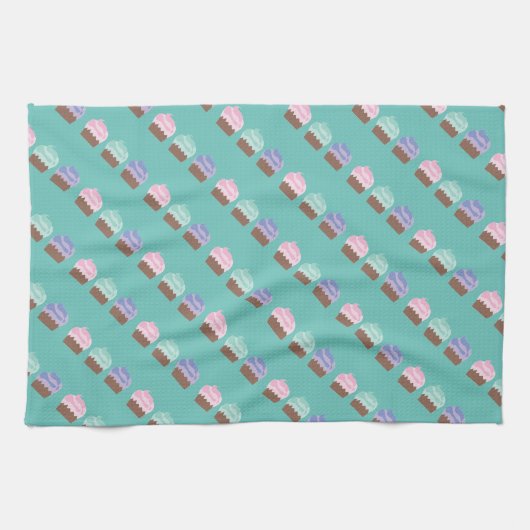 Chocolade Cupcake Baker Kitchen Theedoek (Horizontaal)