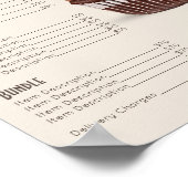 Chocolade Cupcake Beige Menu Bakkerij Prijslijst Poster (Hoek)