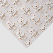 Chocolade Cupcake Beren Verjaardag Tissuepapier (Detail)