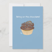 Chocolade Cupcake Birthday Party Invitation Kaart (Voorkant)