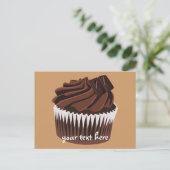 Chocolade Cupcake Briefkaart (Staand voorkant)