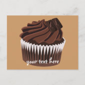 Chocolade Cupcake Briefkaart (Voorkant)