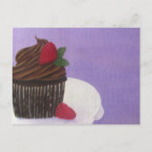 Chocolade Cupcake Briefkaart (Voorkant)