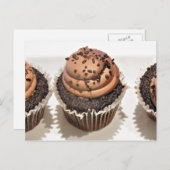 Chocolade Cupcake Briefkaart (Voorkant / Achterkant)