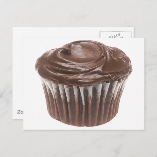 Chocolade Cupcake Briefkaart (Voorkant / Achterkant)