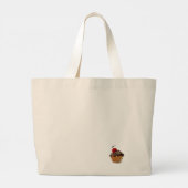 Chocolade cupcake Canvas tas (Achterkant)
