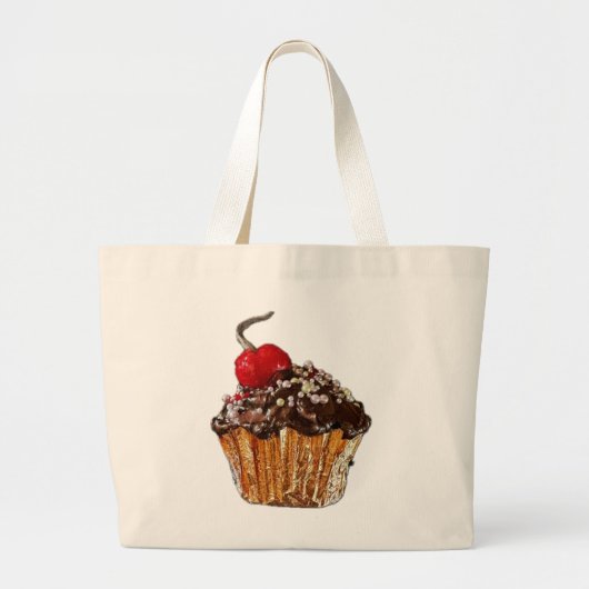 Chocolade cupcake Canvas tas (Voorkant)