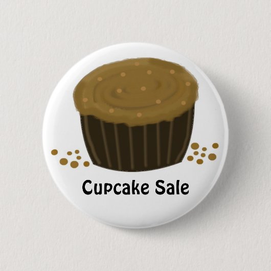 Chocolade Cupcake - Cupcake Sale Ronde Button 5,7 Cm (Voorkant)