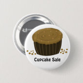 Chocolade Cupcake - Cupcake Sale Ronde Button 5,7 Cm (Voorkant /achterkant)