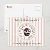 Chocolade Cupcake Dag 18 oktober Coupon Business Briefkaart (Voorkant / Achterkant)