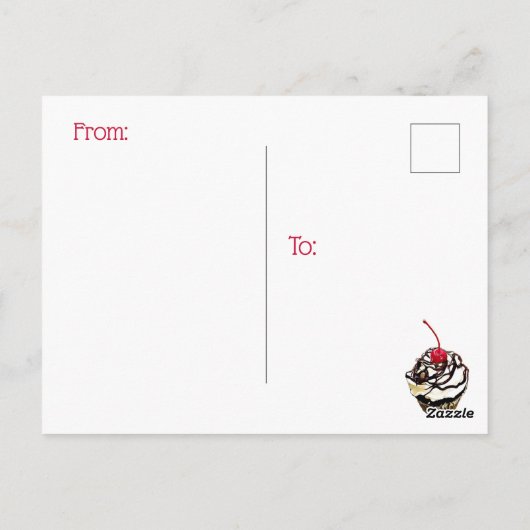 Chocolade Cupcake Dag 18 oktober Coupon Business Briefkaart (Achterkant)