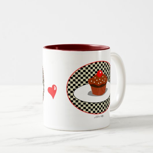 Chocolade Cupcake Diner Mok (Voorkant rechts)
