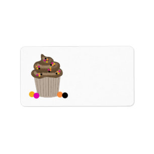 Chocolade Cupcake Etiket
