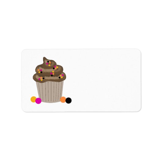Chocolade Cupcake Etiket (Voorkant)